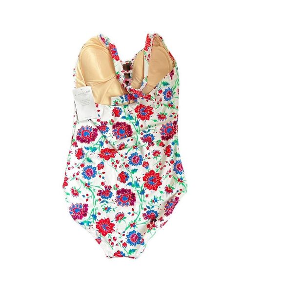 Garnet Hill Signature Lattice One-Piece Swimsuit – Floral – NWT – Size 6 - Picture 7 of 9